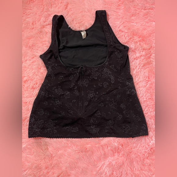 Flexees Other - Vintage Y2K Flexees Black Floral Corset Tank Gothic Lingerie Shapewear small